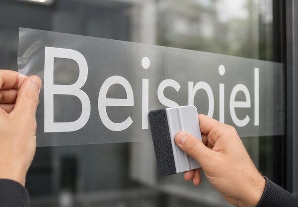 Folienplott mit Rakel blasenfrei anbringen