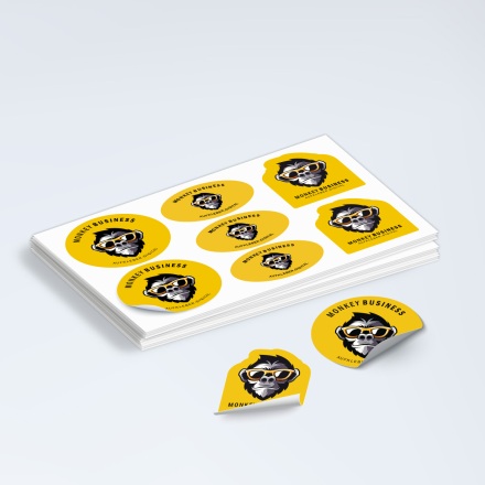 Aufkleber als Stickerbogen
