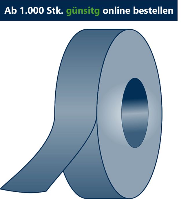 Aufkleber Rolle 76mm Kern
