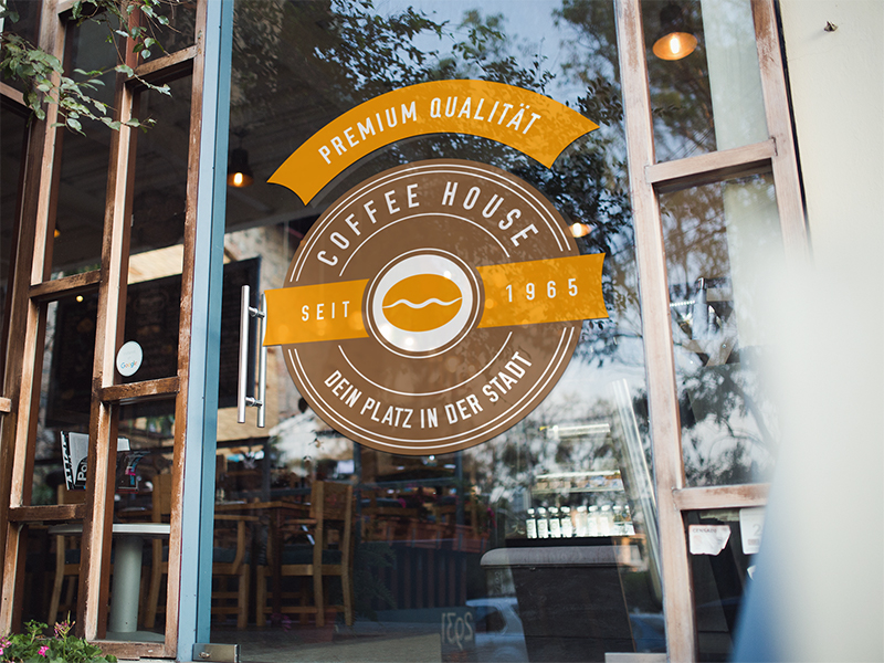 Schaufensteraufkleber für Cafés und Restaurants