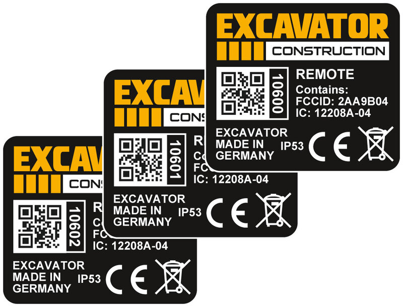 Stapel gedruckter QR-Code Aufkleber mit Logo