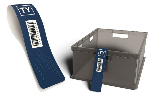 Beispiel Schlaufenetikett Eurobox