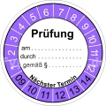 Grundplaketten, Pr&uuml;fplaketten, Pr&uuml;faufkleber, Siegel & Wartungsaufkleber