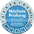 Grundplaketten, Pr&uuml;fplaketten, Pr&uuml;faufkleber, Siegel & Wartungsaufkleber