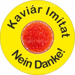 Aufkleber Kaviar Imitat nein danke