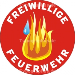 Feuerwehr Aufkleber Rund