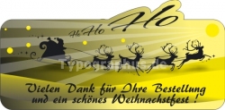 Weihnachts Versandaufkleber Freiform
