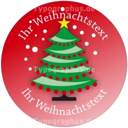 Weihnachtsaufkleber Individuell Rund 01