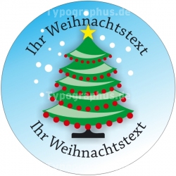 Weihnachtsaufkleber Individuell Rund 02