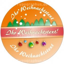 Weihnachtsaufkleber Individuell Rund 03