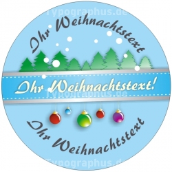 Weihnachtsaufkleber Individuell Rund 04