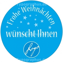 Weihnachtsaufkleber Individuell Rund 08