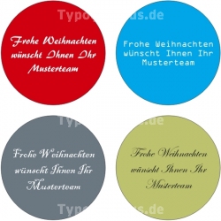 Weihnachtsaufkleber Individuell Rund 11