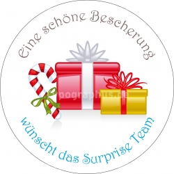 Weihnachtsaufkleber Rund