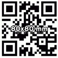 QR Code Aufkleber 80x80 mm | Ab 50 St&uuml;ck