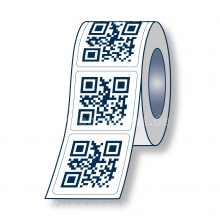 QR Code Etiketten Papier 40x40 mm auf Rolle