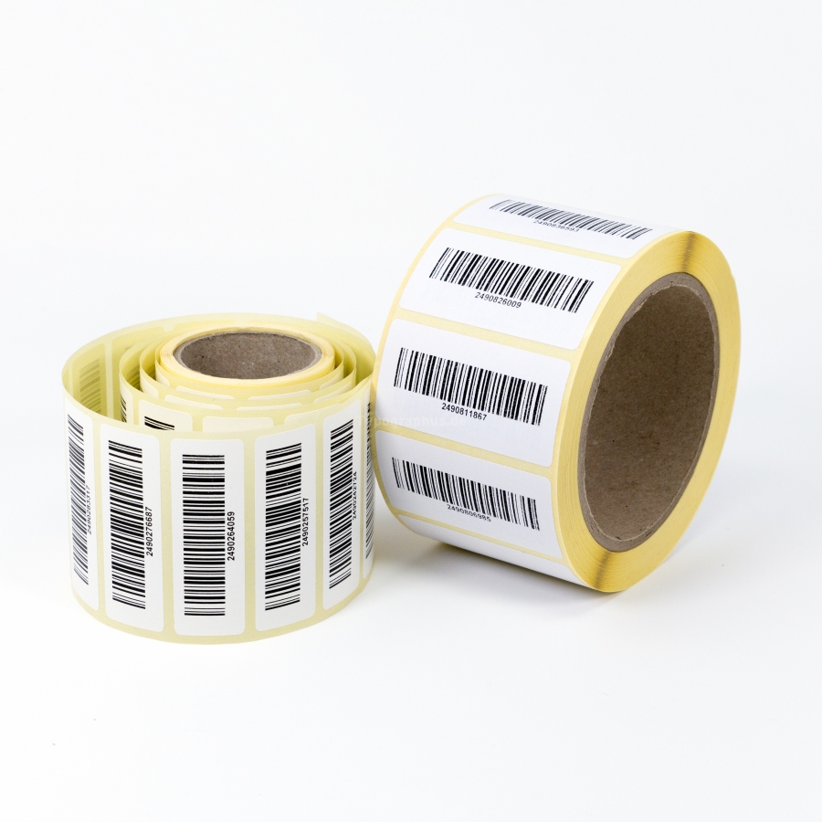 Barcode Etiketten auf der Rolle 40x15 mm