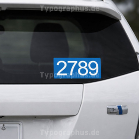 Ordnungsnummer Aufkleber für Taxi online gestalten