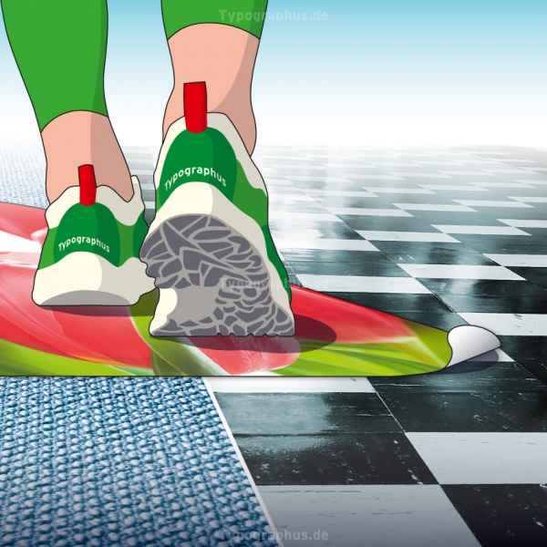 Floor Graphics - Bodenaufkleber INDOOR Glatt & Teppich R9