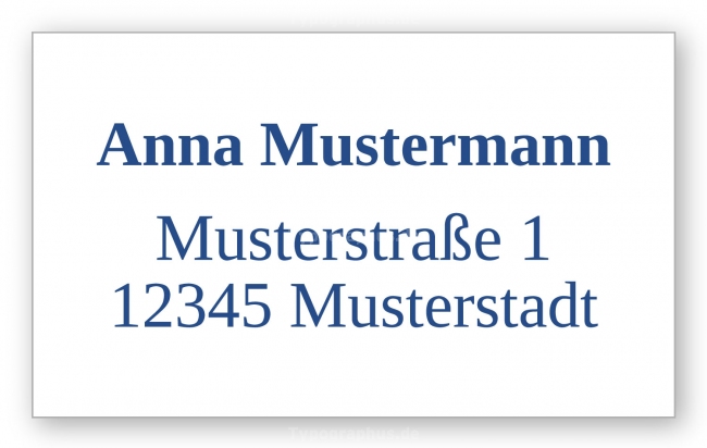 Adressaufkleber Blau-Wei&szlig; (5x3 cm)