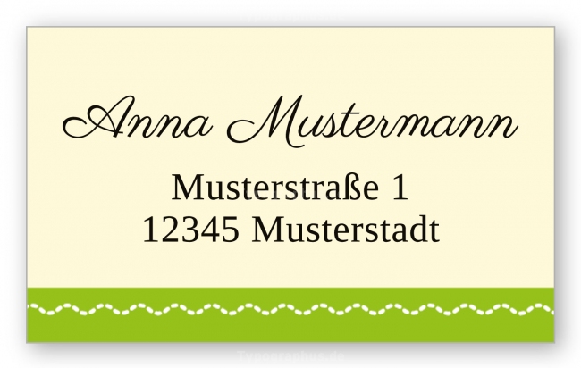 Adressaufkleber Linie Gr&uuml;n(5x3 cm)