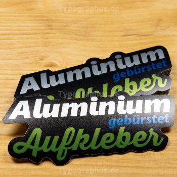 Aufkleber Alu gebürstet