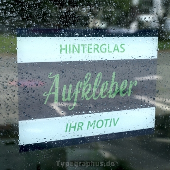 Hinterglasaufkleber wasserfest