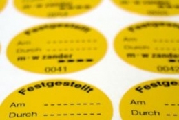 Grundplaketten, Pr&uuml;fplaketten, Pr&uuml;faufkleber nach Ihren W&uuml;nschen