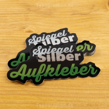 Silberne Aufkleber